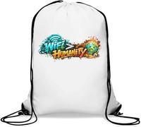 WiFi Greater Than Humanity Message Gym Sack Casual Drawstring Bag White