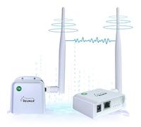 WiFi HaLow, Wireless Bridge 802.11ah,WiFi Halo Point-to-Point Long Range Wireless Access with 2DBi High-Gain Antenna, Ethernet Air Bridge Repeater Supports 2600 feet Outdoor Transmission Distance