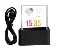 WiFi Hologram Clock Real-Time Display Small Weather Station Desk Decor