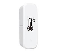 WiFi Hygrometer - ABS 2.76x0.98x0.79in | Smart Humidity Temperature Sensor | Remote Control Monitor With Data Storage Export App Notification Alert And High Precision Home Climate Tracking Use