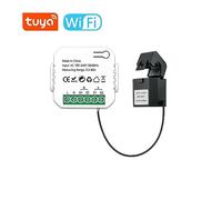 WiFi Intelligent Energy Meter with 1CT or 2CT Option, 0.2-80A Current, 110-240V Input Voltage, 1.0 Accuracy Grade, 2.4GHz Wireless, Solar PV System Monitoring, APP Control, Power Statistics, Automatio
