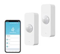 WiFi Motion Sensor, Intelligent Motion Sensor for Home Security, Wireless Motion Sensor with Remote Monitoring App, Voice Command Compatible with Alexa, 2 Pack