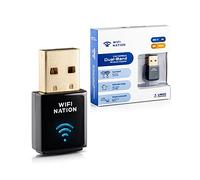 WiFi Nation® WiFI Dongle Mini 802.11ac AC600 USB Wifi adapter, internet dongle, WiFi Connector for PC, Wireless Internet dongle. Dual Band 2.4GHz or 5GHz, Windows, macOS and Linux Supported