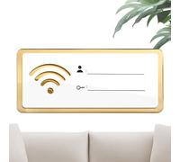 WiFi Password Acrylic Sign Display Chart, Clear Wall Table | WiFi Password Scratch -Durable Minimalist Day for Guest Apartment, Dorm, Business Room