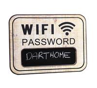 Wifi Password Chalkboard 40cm Wall Sign Brown Wood Home Bar Internet Board With Chalk