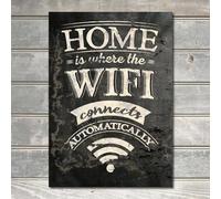 Wifi Password Funny Rustic Wall Art Sign Indoor/Outdoor Home Decor Metal Plaque