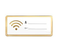 WiFi Password Sign - Acrylic 20 x 8 x 0.3 cm | WiFi Sign | Password Signature 1 Board for Clear Display and Easy Access to Network Information in Home Office Cafe and Reze