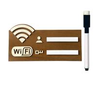 WIFI Password Sign With Marker, Wooden Wi-Fi Board, Erasable Wireless Network Board, Reusable, Convenient Adhesive Wall Decor, 22x10cm, 20x15cm Perfect For Home, Businesses, Hotels