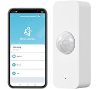 WiFi PIR Motion Sensor: Tuya Smart Motion Detector for Home Security, Wireless Infrared Movement Detector with Remote Monitoring App, Compatible with Alexa Voice Command (1-Pack)