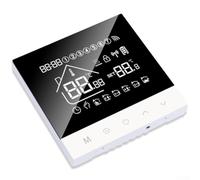 WiFi Programmable Thermostat 86x86mm ABS for Electric Underfloor Heating and Wall-Mounted Boilers with 7-Day Schedule, Smart App Control, Black