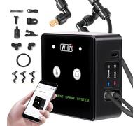 Wifi Rainforest Terrarium Intelligent Humidification Spray System with APP Control Timed Fogging Automatic Sprayer 360 Rotatable Nozzle Self-Priming Water Pump Built-in for Reptile Ecosystem Support