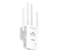 WIFI Range Extender Wireless Wide Range 300Mbps 4 Adjustable Antennas LinQ White