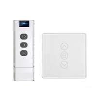 WiFi RF433 Smart Curtain Switch with Voice Control and Touch Features for Alexa, Multiple Control Methods for Home Automation (white)