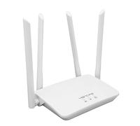 WiFi Router, 300Mbps Wide Coverage Portable Simple Operation 4G LTE Wireless Router 100-240V with 4pcs Antennas for Asian Area (UK Plug)