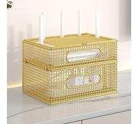 WiFi Router Hidden Box, Media Router Storage Cabinet, Power Strip Cable Management Hider Organizer, Clip Design for Easy Disassembly, Not Easily Deformed(White,20cm/7.9in)