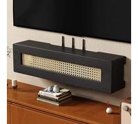 WiFi Router Hidden Box Modem - Wall Mounted Organizer for Power Strip and Cable Management in Home and Office