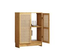 WiFi Router Hidden Box - Multi-Functional Floor Cabinet Organizer, Adjustable Shelves, Strong Load-Bearing Home Media Storage Solution for Stylish Living Rooms