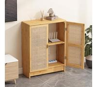 WiFi Router Hidden Storage Box Modern with Double Shelves for Home Office Natural Finish Stylish Router Concealment (80x60x25cm)