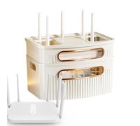 Wifi Router Hider,Desktop WiFi Router Storage Rack | Waterproof and Dustproof Storage Box Cover, WiFi Box for Living Room Bedroom Sockets Wires