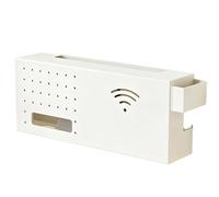 WiFi Router Organizer - Wall Mounted Storage Box with Air Vent System, Cable Control Unit | Network Device Holder Enclosure, Space Saving Home Apartment Office Bedroom Living Room Use Set