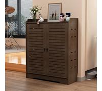 WiFi Router Storage Cabinet - Floor Standing Decorative Organizer Box for Home & Office, Power Strip & Hidden Router Equipment, Large Capacity (27.5x29.5x7.8in)