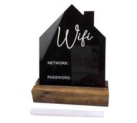 WiFi Sign for Guests Erasable Pen Rewriting Chalkboard Centerpiece
