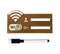 WiFi Sign - WiFi Password Sign for Home, WiFi Porter with Marker | WiFi Board Off for Guests | Wireless Network Reminder Wall Decoration, Reusable and Erasable, For
