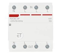 WiFi Smart Circuit Breaker, 63A/80A, 3P+N, 230V/50-60Hz, Remote Control Timer Switch with Voice Control (Tuya (Black) 80A)