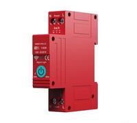 WiFi Smart Circuit Breaker 63A With App Metering Adjustable Overcurrent And Self-Repeating Undervoltage Protection For Tuya For Smart Life App Remote And Voice Control Red Installation