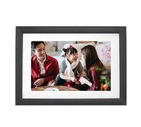 WiFi Smart Electronic Picture Frame with 16GB Storage, 10.1in WiFi Digital Photo Frame, Wall Mountable Electronic Album with Touch Screen, Send Photos from Your Phone Anywhere via Free App (UK Plug)