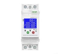 WiFi Smart Energy Meter, 80A Circuit Breaker With Adjustable Overcurrent & Leakage Protection, Remote Monitoring For Grid & Solar Power