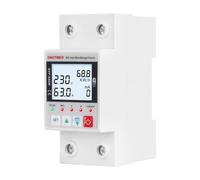 WiFi Smart Energy Meter, AC 63A 80-300V Energy Monitor Switch, Leakage Over Under Voltage Protector Relay Device Circuit Breaker Din Rail APP Remote Control Power Monitoring Breake