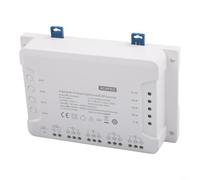 WiFi Smart Switch 4 Channel R3 Pro Compatible with for alexa for echo - Voice Control Lighting Appliance Timer - RF 433MHz Remote Support - for din Rail Installation 4 Way White(4CH Pro R3)
