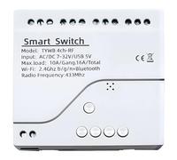 WiFi Smart Switch Module 4 Channel, Wireless Control Module with Timer Function, 7-32V Remote Control Relay, Voice Control Compatible Smart Home Receiver