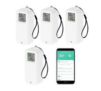 WiFi Smart Thermometer Hygrometer: Wireless Temperature Humidity Sensor with Notification Alert, Data Storage & Export, Calibrable Digital Temperature Monitor, Compatible with Alexa (4-PCS)