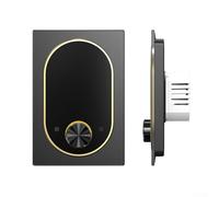 WiFi Smart Thermostat for Boiler, Underfloor Heating & Sauna Room, 16A Programmable Temperature Controller with VA Display, Touch Knob, 5+1+1 Weekly Schedule, IP20 Flame-Retardant PC+ABS(black)