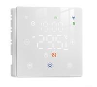 WiFi Smart Thermostat for Tuya App - Programmable Heating Control with Voice for Gas Boiler & Underfloor Systems - Digital Temperature Controller 86x86mm White(white)