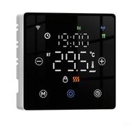 WiFi Smart Thermostat, With Digital Display, Programmable Heating Control For Tuya App Remote Access, For Alexa, For Home Use, White(black)