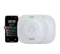 WiFi Smoke Detector, 10-Year Battery Fire Alarm with App Alerts, LED Indicators & 85 dB Siren, Easy Install, 2-Pack