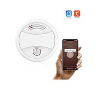 Wifi Smoke Detector Smart Fire Alarm Sensor Wireless Security System Smart Life Tuya APP Control Smart Home for Home Kitchen/Store/Hotel/Factory