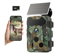 WiFi Solar Camera Wireless Trail 32MP Infrared Night Vision IP66 Waterproof 10,000mAh Battery Wildlife Hunting(Add 256GB)