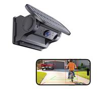 WiFi Solar Reversing Camera Wireless Magnetic Rechargeable 10000mAh 1080P Reversing Camera for Truck, RV, Trailer, Car, DVR Recording, Night Vision, IP68 Waterproof