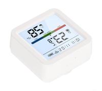WiFi Temperature Humidity Sensor with Backlit Display and Real-Time Monitoring, Compatible with Smart Home Systems, White