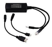 WiFi-Texas PoE Splitter Gigabit - Ethernet Splitter 5v 10w 2a for Raspberry Pi/Dropcam/PoE Switch with CAT5e CAT6 CAT7 Network Cable, 100M Data Extend to Power CCTV Camera, AF-USB Kit (USB Type C)
