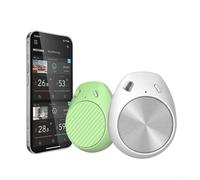 WiFi Thermometer and Hygrometer with Cloud-Based Storage for 100 Days of Temperature Humidity Logs and Analytics (White+Green)