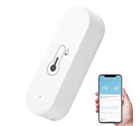 WiFi Thermometer Sensor Smart Room Temperature Humidity Monitor Hygrometer Indoor Meter with Remote Monitor Notification Alert High Precision Compatible with Alexa for Baby Pet Garden Office
