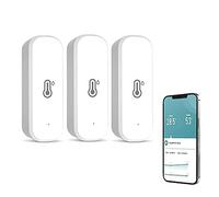 Wifi Tuya Smart Temperature and Humidity Sensor, Smart Hygrometer Thermometer for Alert, No Hub Required, Compatible with Alexa and Google Home, for Home, Baby, Garages, Intelligent Linkage