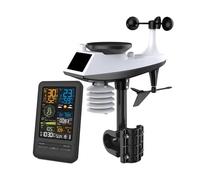 WiFi Tuya Weather Station Alarm Color Digital Hygrometer Thermometer Wind Speed Direction Rainfall Light Index Air Quality Meter Accurate Quick Real Time Monitoring