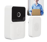 WIFI Video Door Bell, HD 1080P IR Night Remote Visual Intercom Doorbell, Voice Changer, Support Multiple Users, Easy To Install, for Home Security (White)
