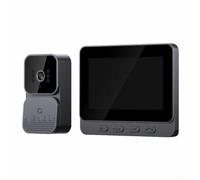 WiFi Video Doorbell Camera with Monitor, Waterproof Wireless Video Intercom System with 4.3" IPS Screen, Two-Way Audio, Automatic Recording